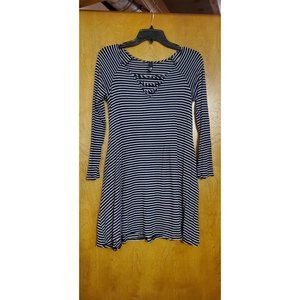 Black and white horizontal stripe Dress